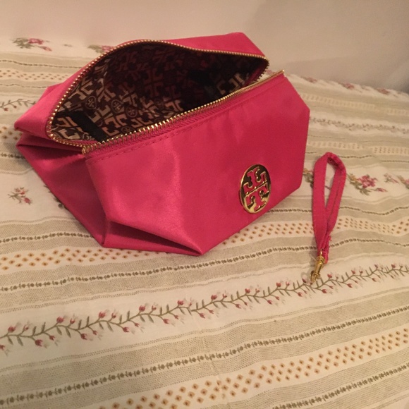 Tory Burch Handbags - Tory Burch hot pink wristlet/toiletry bag